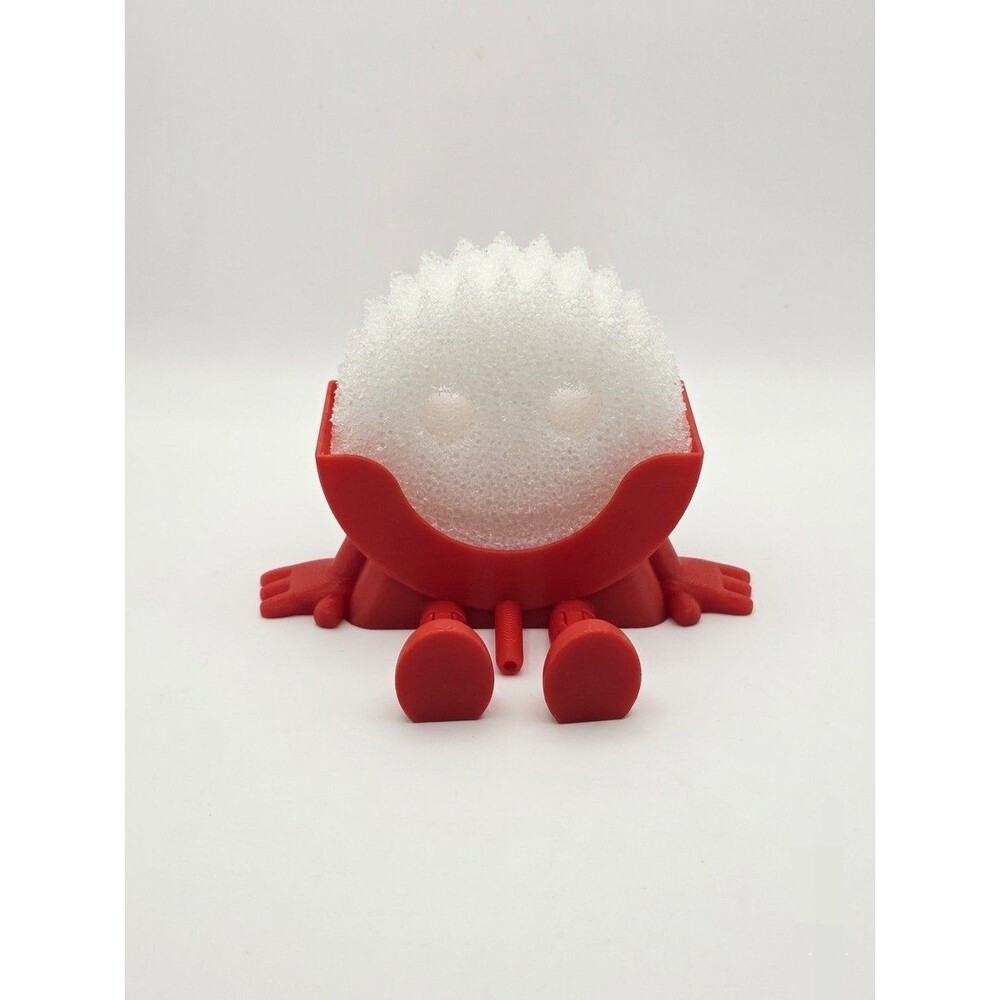 Funny Sitting Sponge Holder for Scrub Daddy 3D Printed Sink Caddy Organizer